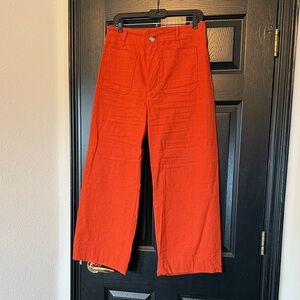 Maeve Colette Cropped cotton/linen Pants Sz 31